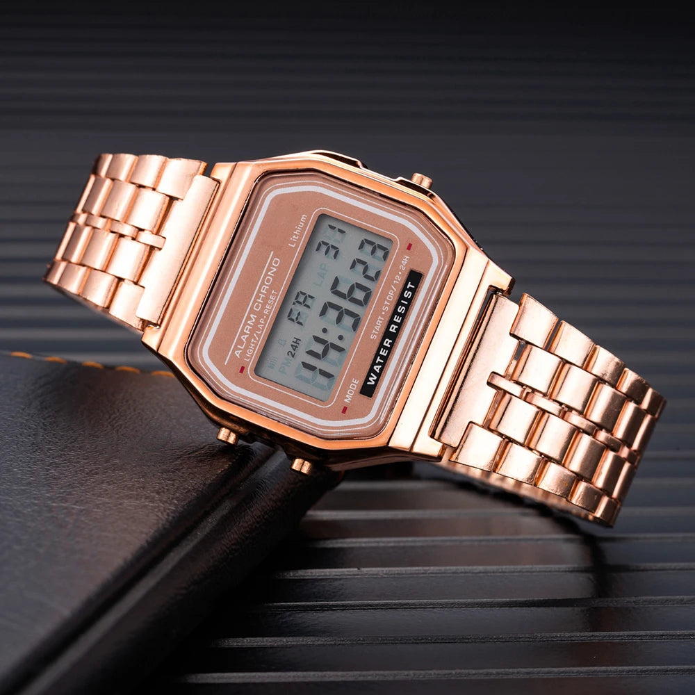 2023 Digital Watches For Men Sports Waterproof Bracelet Clock Gold Electronice LED Wristwatch Women Casucal montre homme relogio