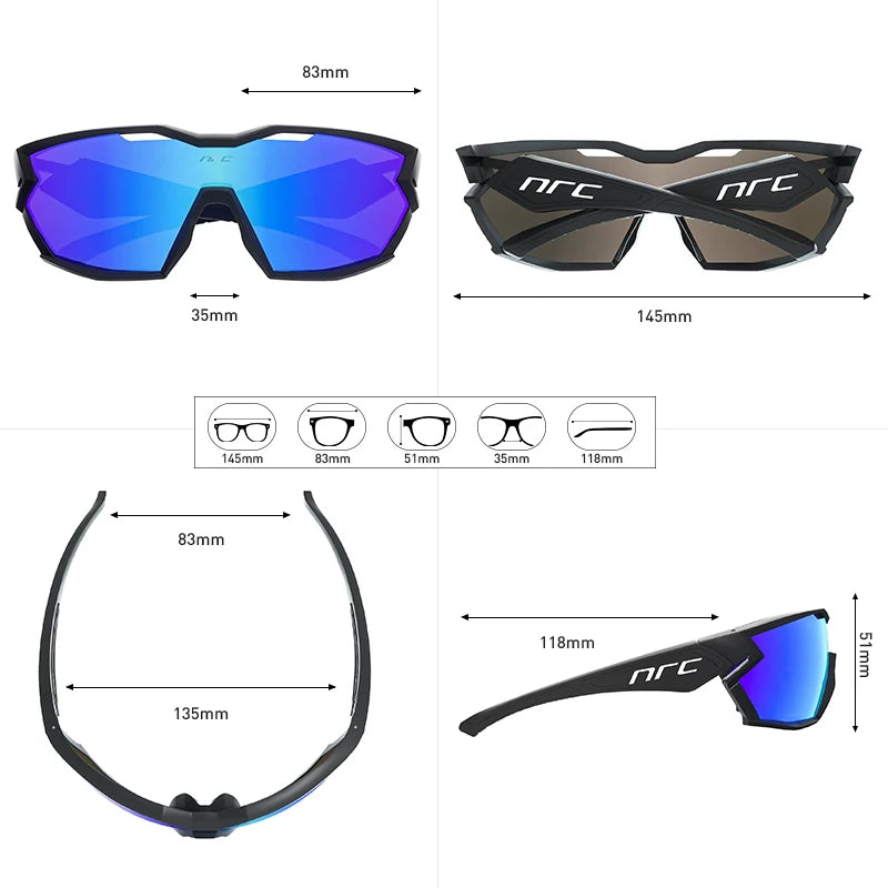 2023 NRC P-Ride Photochromic Cycling Glasses man Mountain Bike Bicycle Sport Cycling Sunglasses MTB Cycling Eyewear woman