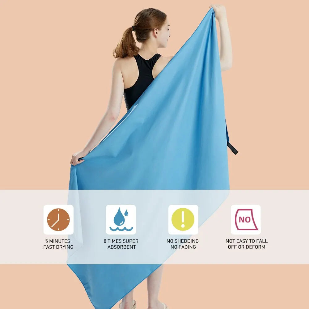 Microfiber Towel Quick Dry Towel Travel Towel Sports Towel Beach Towel Sandproof Soft Light Towel For Swim, Yoga, Gym