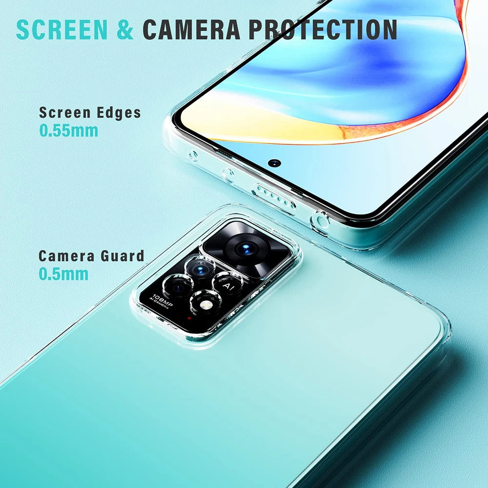 Clear Silicone Soft Phone Case For Xiaomi Redmi Note 11 10 9 Pro 11S 11T 10S 10T 9S 9T Ultra Thin Case For Redmi K50 K40 K30 Pro