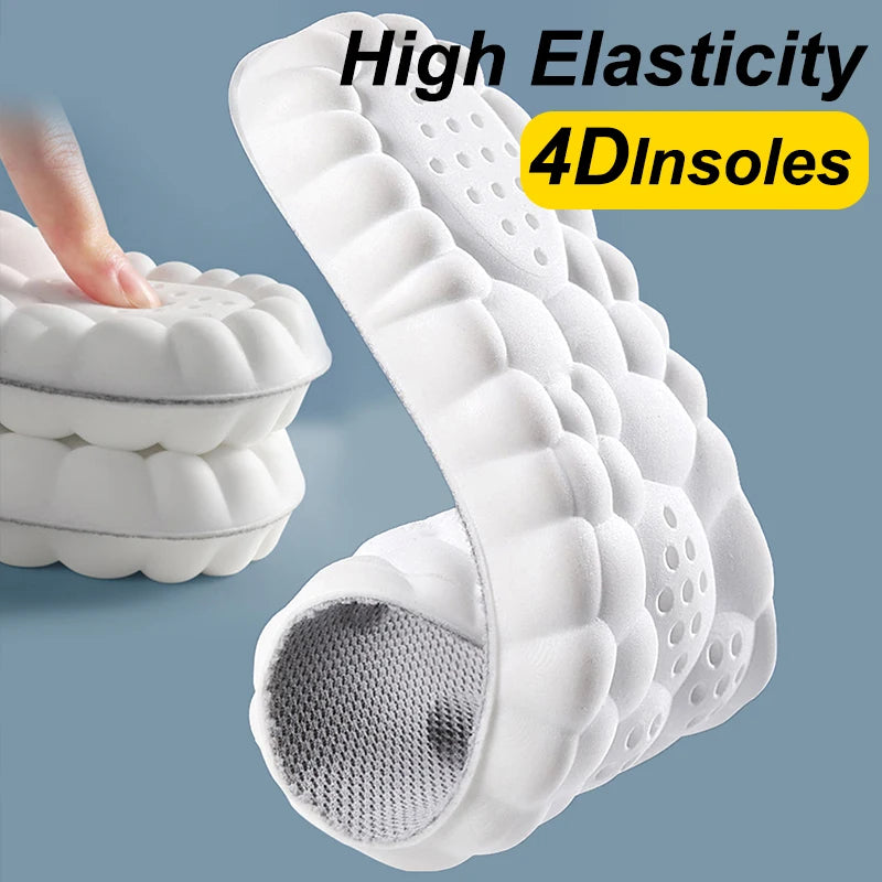 High Elasticity Latex Sport Insoles Soft Shoe Pads Arch Support Orthotic Insoles Breathable Deodorant Shock Absorption Cushion