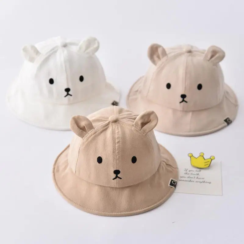 Cute Dinosaur Baby Bucket Hat Summer Newborn Baseball Cap Outdoor Beach Kids Baby Boy Girl Cartoon Bear Sun Hats Bonnets