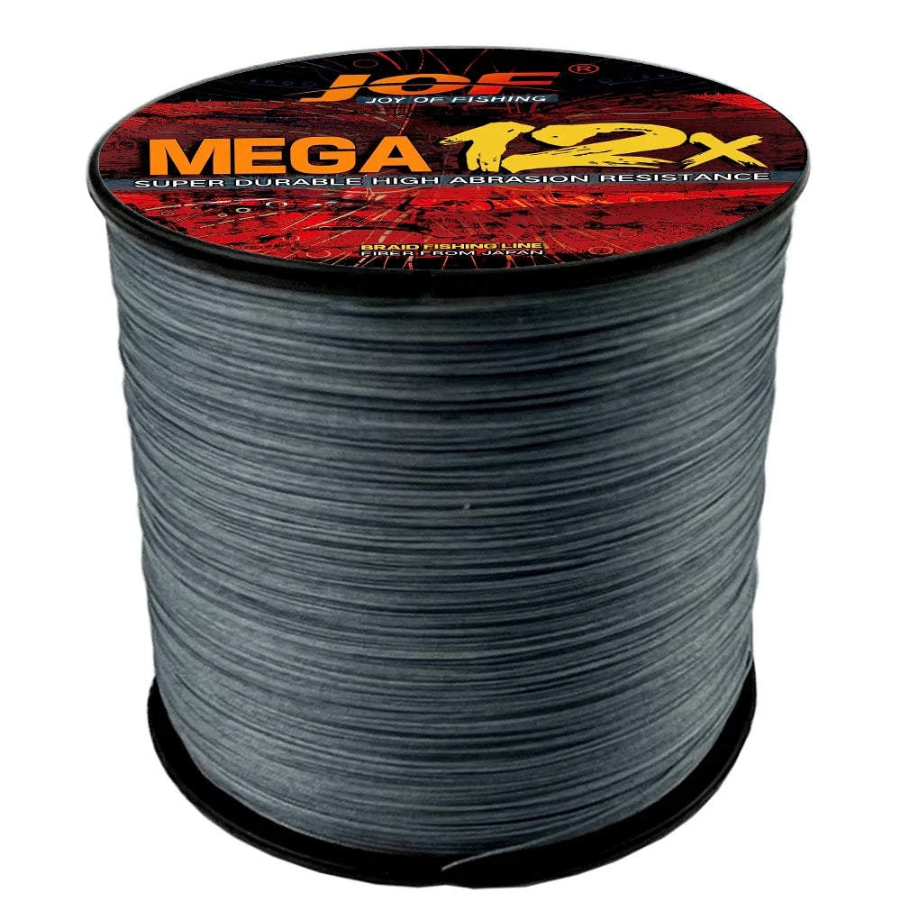 JOF Fishing Lines 300M 500M 12 Strands Braided Line Multifilament PE Fishing Line 25/30/39/50/65/77/92/120LB 0.16-0.55mm