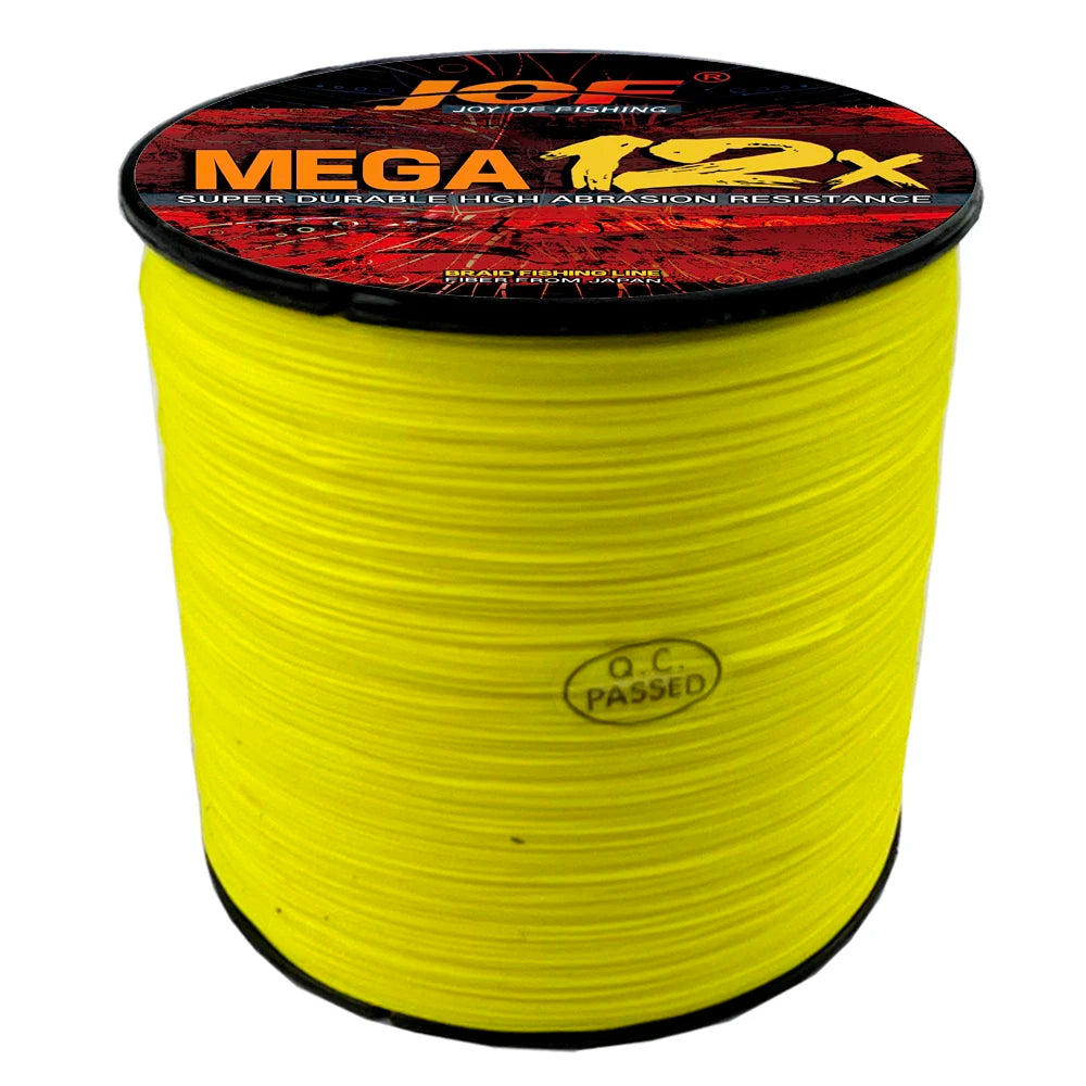 JOF Fishing Lines 300M 500M 12 Strands Braided Line Multifilament PE Fishing Line 25/30/39/50/65/77/92/120LB 0.16-0.55mm