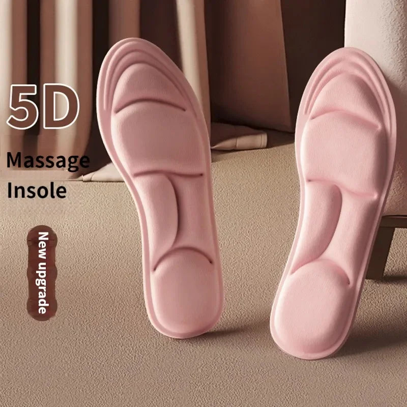 5D Sport Insoles for Shoes Women Men Memory Foam Deodorant Breathable Cushion Running Insoles for Feet Care Orthopedic Insole