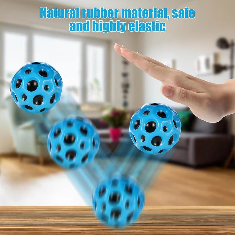 Bouncy Balls Rubber High Bouncing Balls for Kids Sensory Fidget Toys Stress Relief Hole Ball Sports Training Ball Outdoor Games