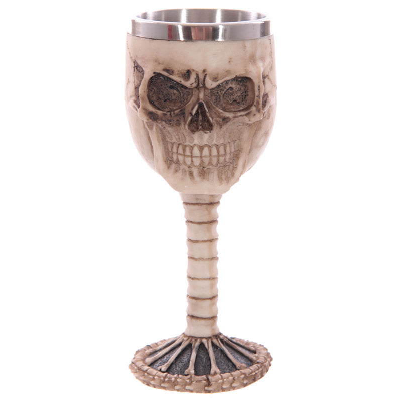 Decorative Gothic Skull and Spine Goblet SK124-0