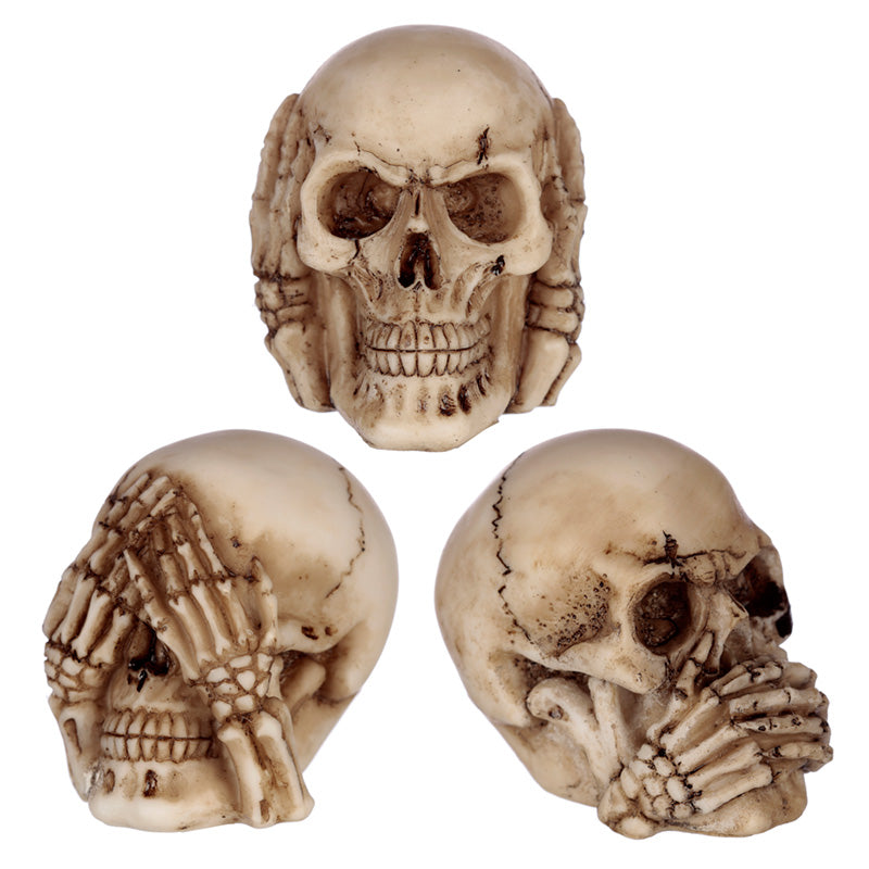 Speak No, Hear No, See No Evil Set of 3 Skulls SK287-0