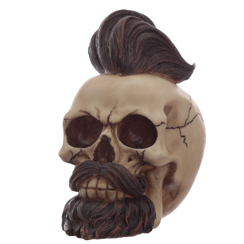 Fantasy Hipster Mohican Skull Ornament SK306-0