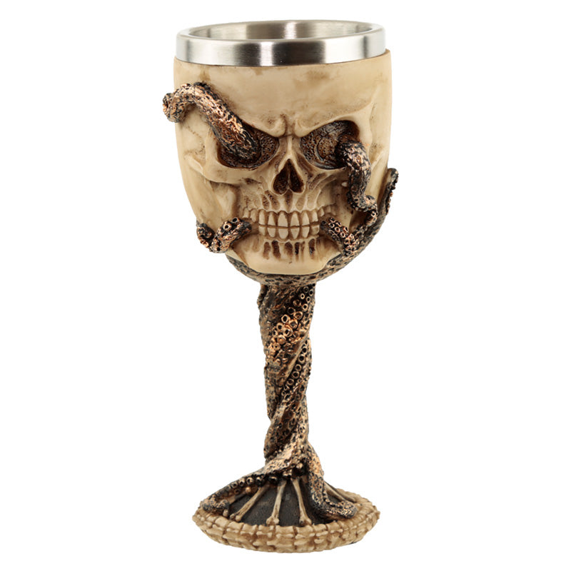 Decorative Bronze Octopus Skull Goblet (Bulk Packaging) SK313B-0