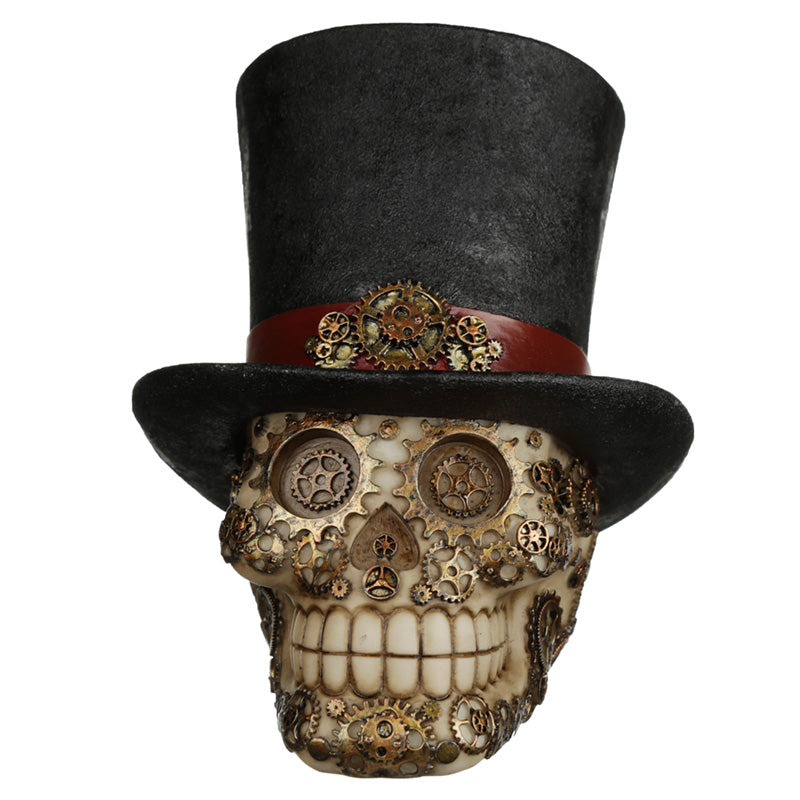 Fantasy Steampunk Skull Ornament - Top Hat SK325-0