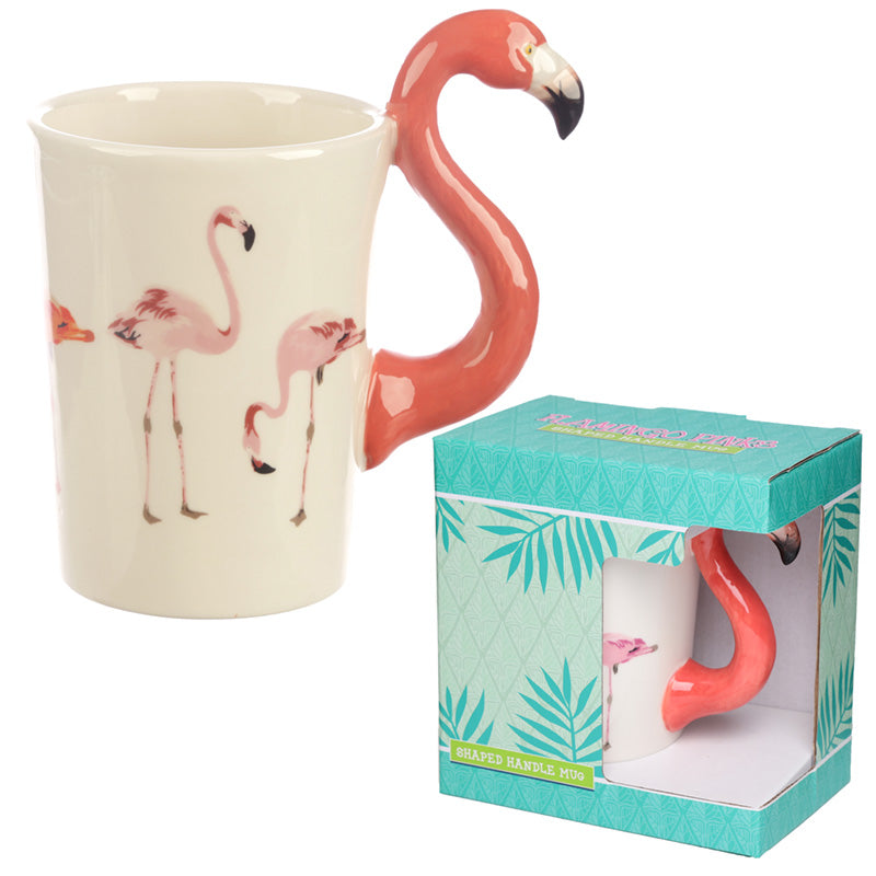 Fun Flamingo Shaped Handle Ceramic Mug SMUG168-0