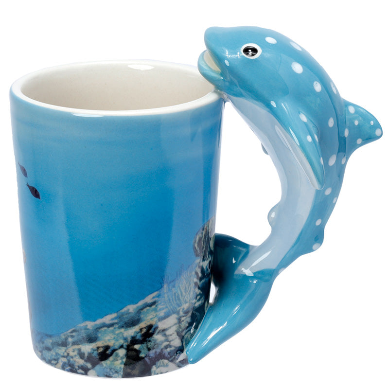 Fun Collectable Whale Shark Shaped Handle Ceramic Mug SMUG327-0