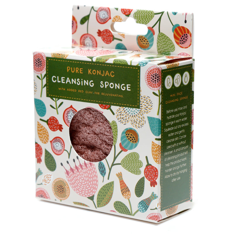 Pure Konjac Cleansing Sponge with Rejuvenating Red Clay - Pick of the Bunch Autumn Falls  SPON26-0