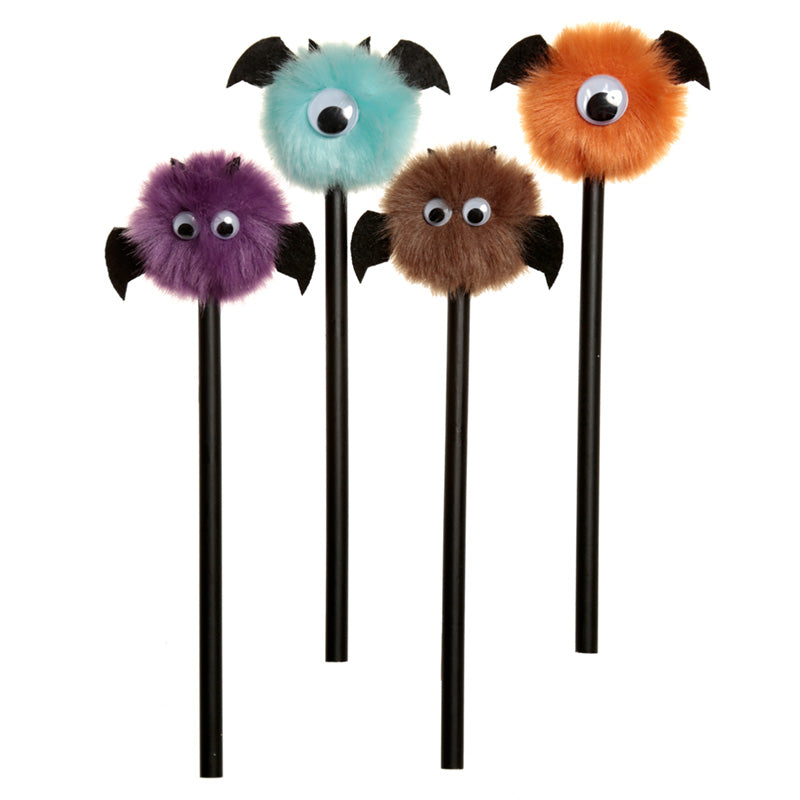 Fun Monster Pom Pom Pencil with Topper STA240-0