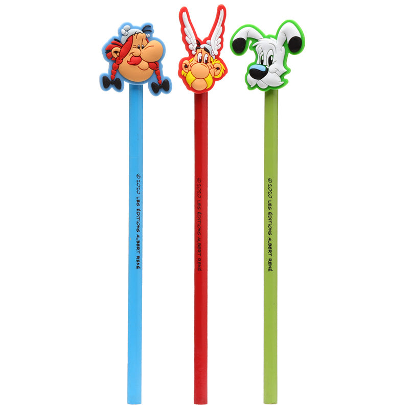 Pencil with PVC Topper - Asterix, Obelix & Idefix (Dogmatix) STA253-0