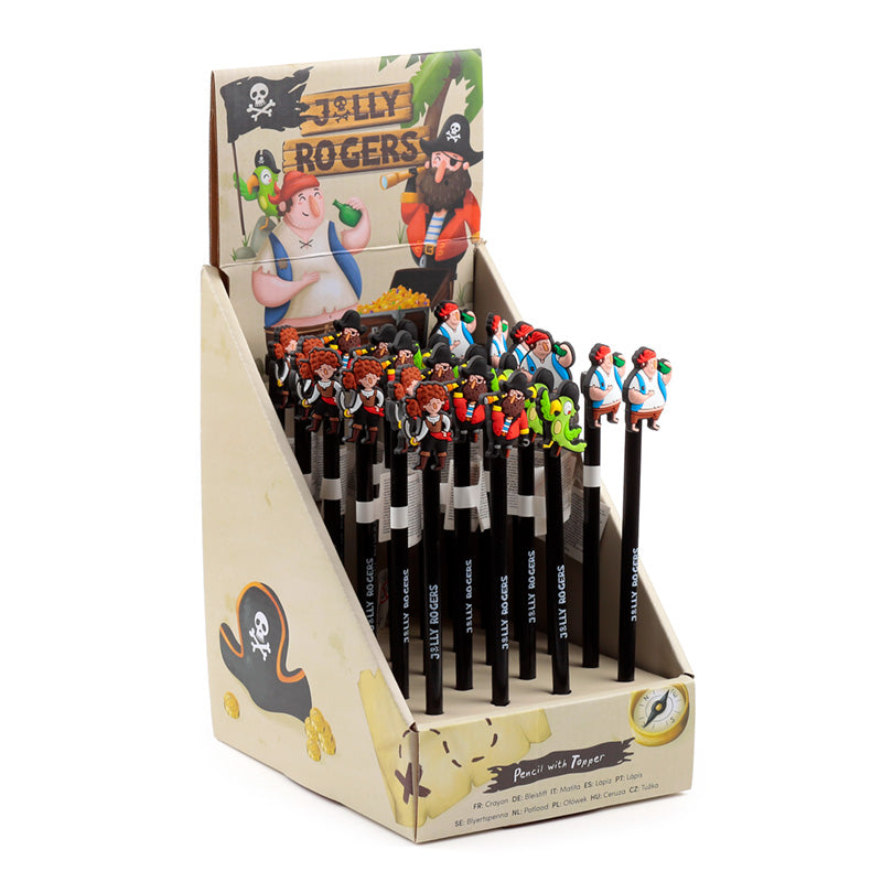 Pencil with PVC Topper - Jolly Rogers Pirates STA342-0