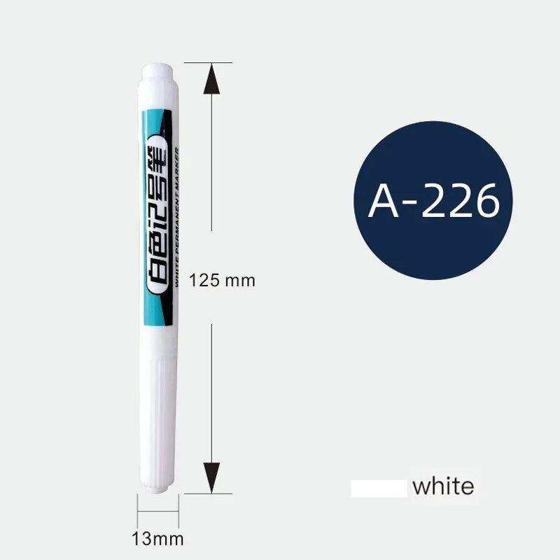 1/4Pcs White Permanent Paint Pen set for Wood Rock Plastic Leather Glass Stone Metal Canvas Ceramic Deep Hole Marker 0.7mm