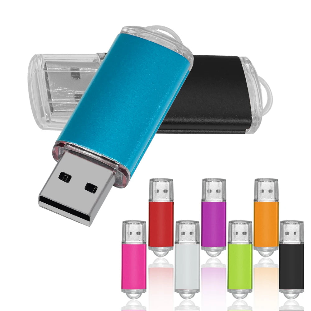 High Speed Colorful Usb Flash Drive 2.0 Metal Pendrive 32gb 16gb 1gb 64gb Pen Drive Memoria Usb Photography Gifts Memory Disk