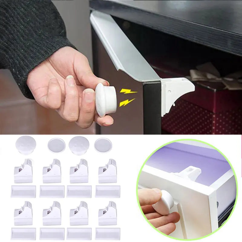 Magnetic Child Lock Children Protection Baby Safety Lock Drawer Latch Cabinet Door Lock Limiter Children Security Locks