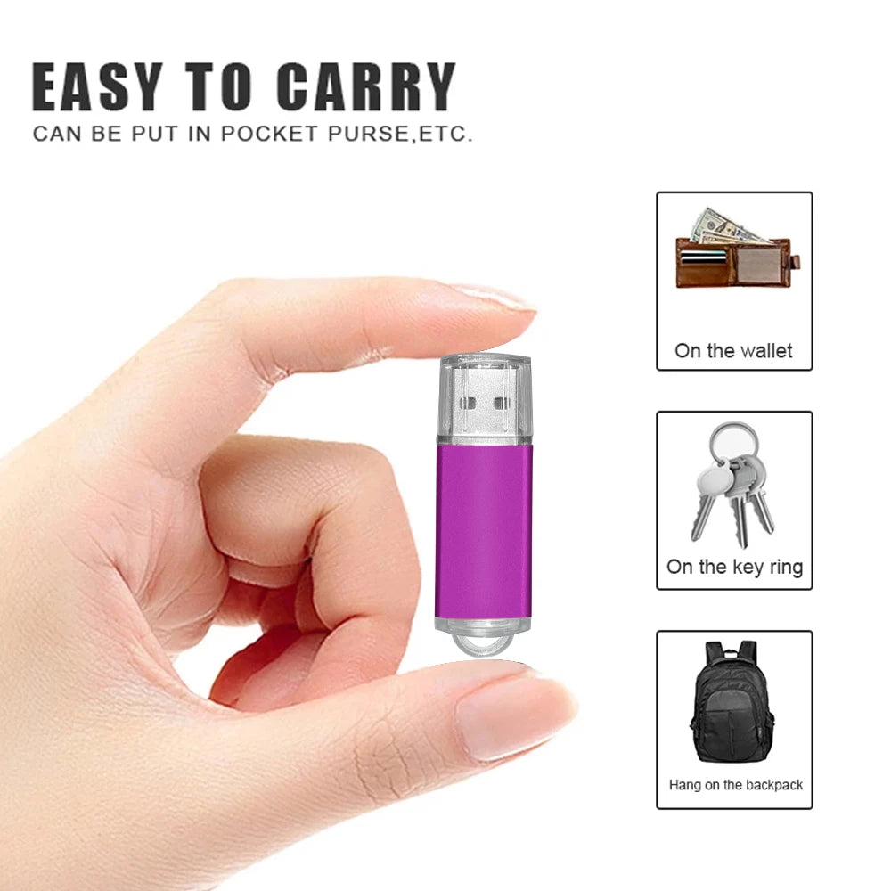 High Speed Colorful Usb Flash Drive 2.0 Metal Pendrive 32gb 16gb 1gb 64gb Pen Drive Memoria Usb Photography Gifts Memory Disk