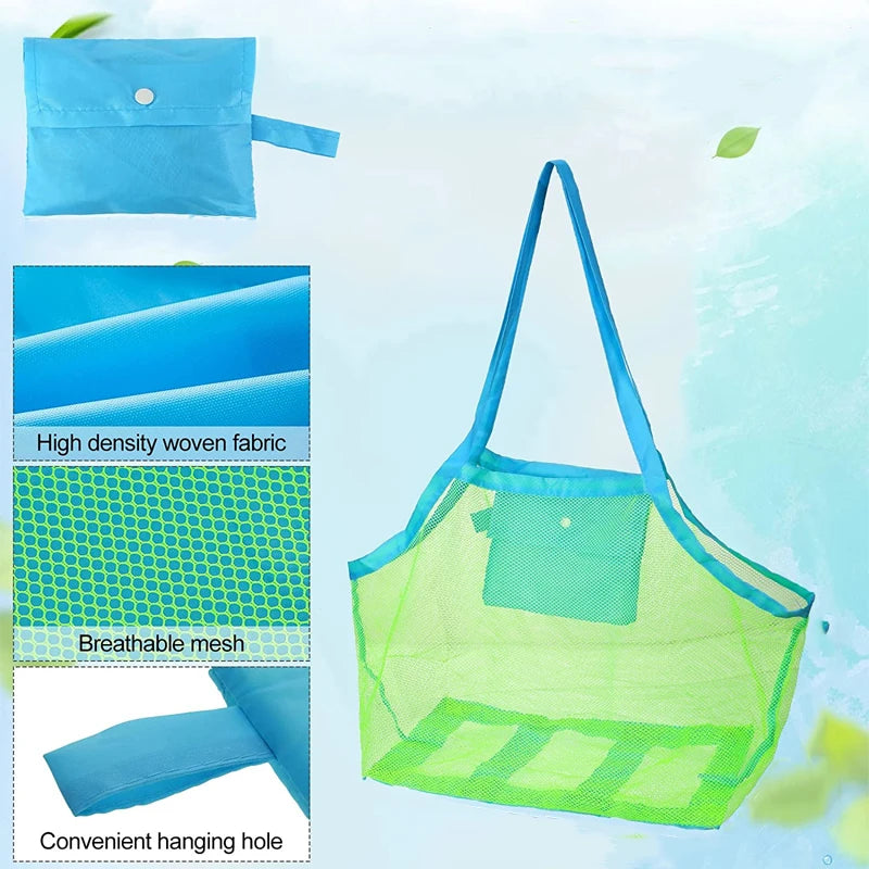 Children Sand Away Protable Mesh Bag Kids Toys Storage Bags Swimming Large Beach Bag for Towels Women Cosmetic Makeup Bag сумка