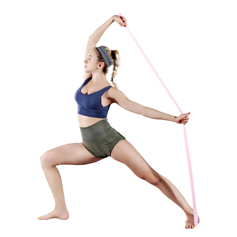 Yoga Pilates Resistance Band Long Training Stretch Bands for Physical Therapy Lower Body home Strength Elastic Exercise Bands