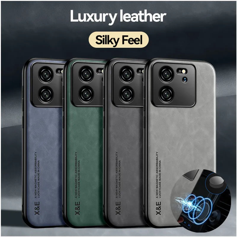 Luxury Shockproof Case for Xiaomi 13T Pro Protective Cover Built-in Magnetic Car Holder Protection Phone Coque Fundas