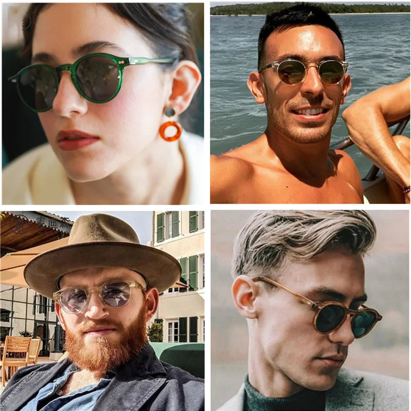 Brand Designer Women Men Polarized Sunglasses Vintage Round Lens Cool Driving Sun Glasses UV400 Oculos Cat Eyes Girl's Shades