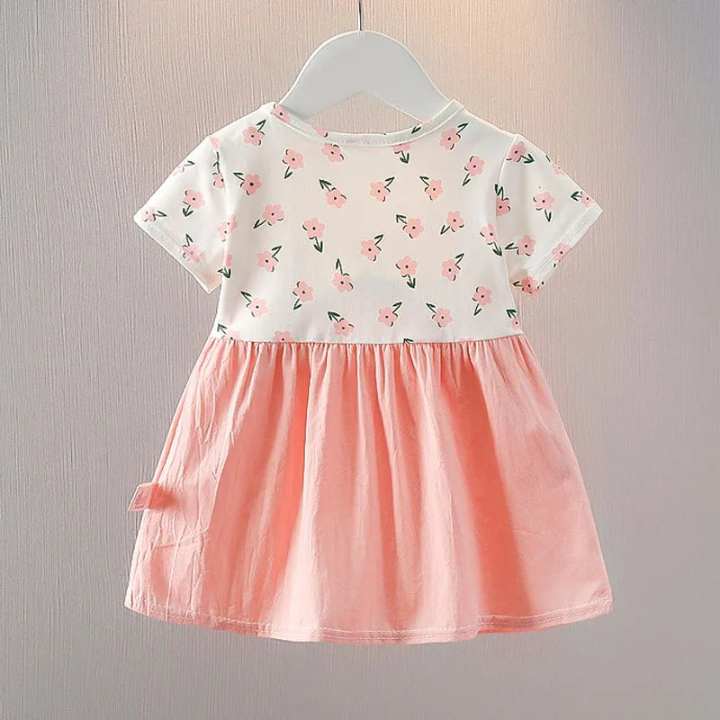 Summer Baby Girl Dress Doll Collar Princess Costume Wedding Birthday Party Outfit Toddler Girl Clothing Children Lovely A1087