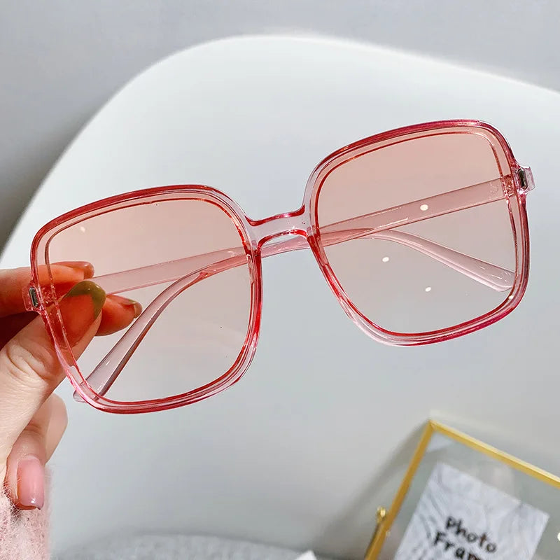 New Oversized Rectangle Sunglasses Women's Fashion Square Sun Glasses Men's Classic Vintage Eyewear UV400 Oculos De Sol