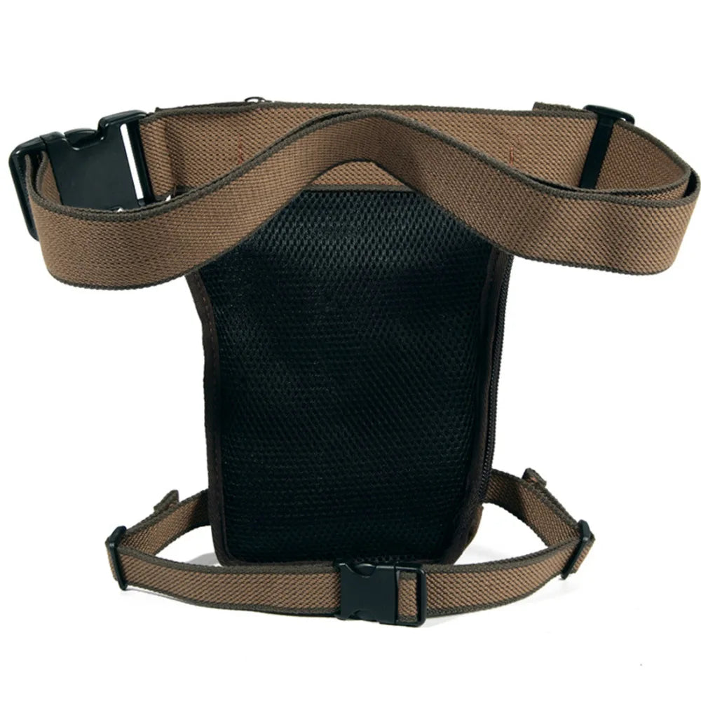 High Quality Men's Canvas Drop Leg Bag Military Motorcycle Multi-purpose Messenger Shoulder Bags Belt Hip Bum Waist Fanny Pack