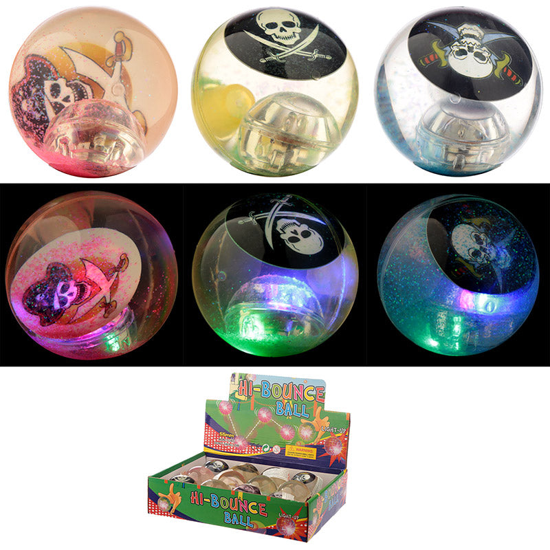 Fun Kids Flashing Rubber Bouncy Ball - Pirate TY541-0