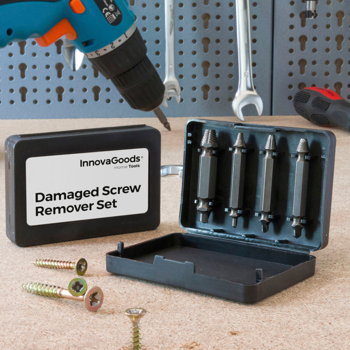 Damaged Screw Remover Set InnovaGoods 4 Units-0