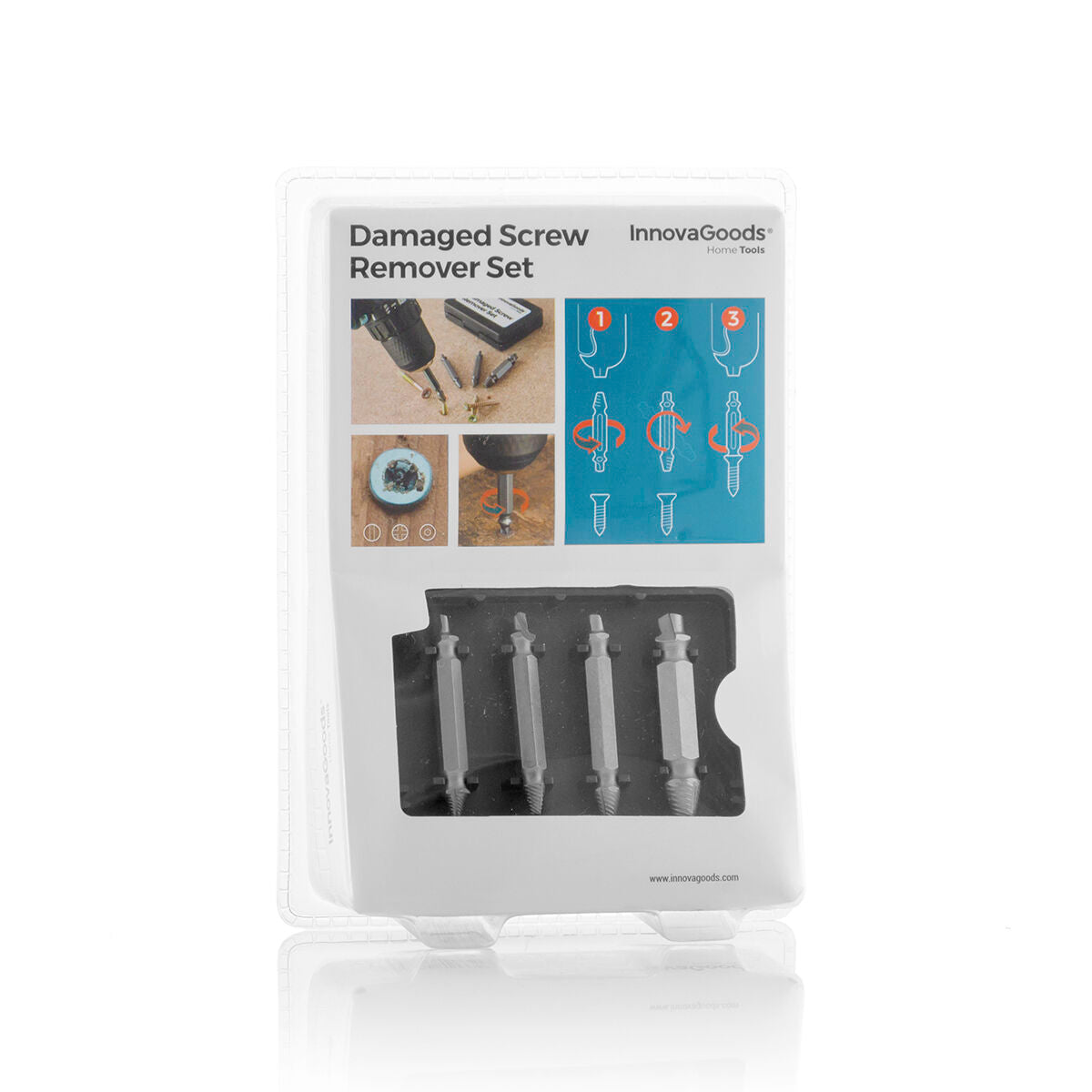 Damaged Screw Remover Set InnovaGoods 4 Units-1