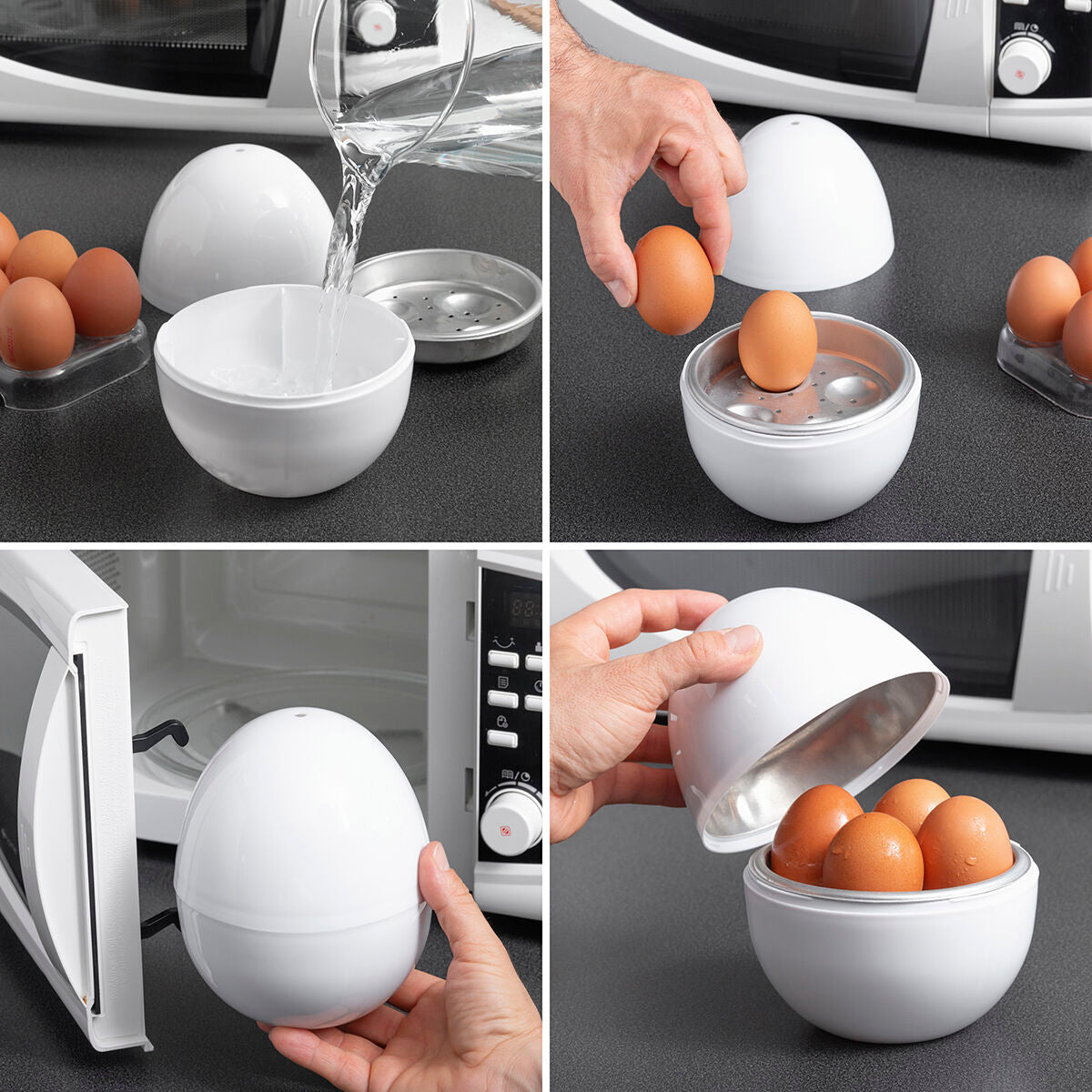 Microwave Egg Boiler with Recipe Booklet Boilegg InnovaGoods-4