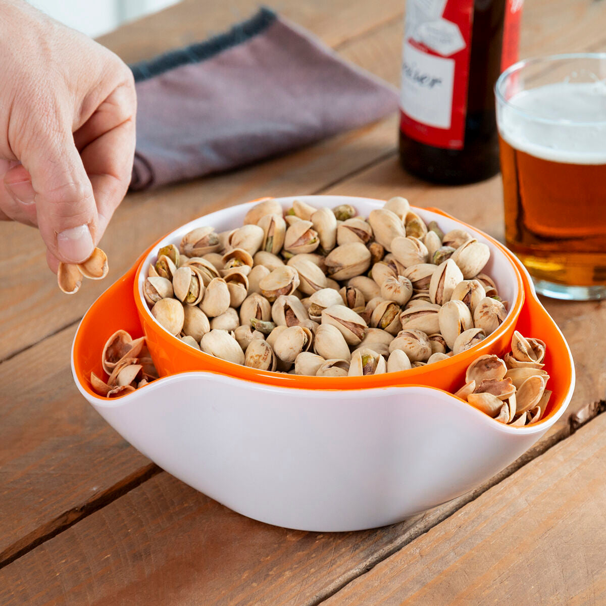 2-in-1 Snack Bowl InnovaGoods 2 Pieces-0