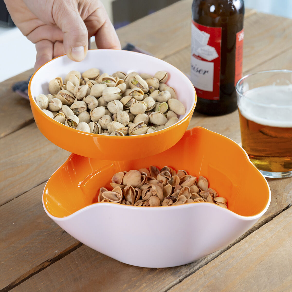 2-in-1 Snack Bowl InnovaGoods 2 Pieces-7