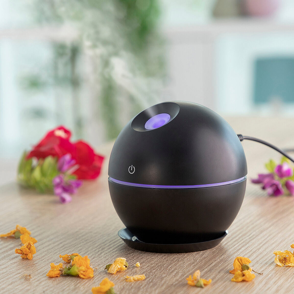 Mini Humidifier Scent Diffuser Black InnovaGoods-0