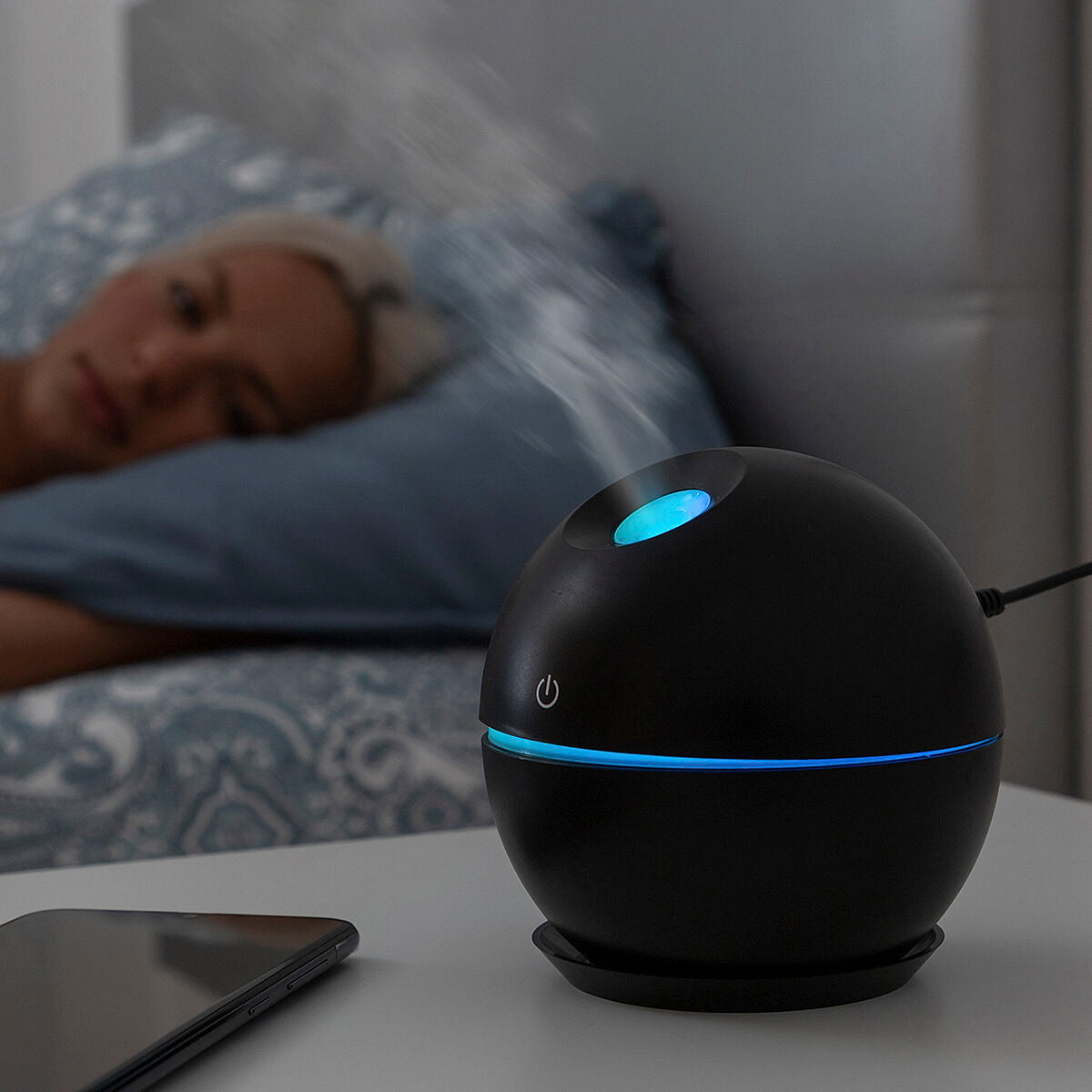 Mini Humidifier Scent Diffuser Black InnovaGoods-4