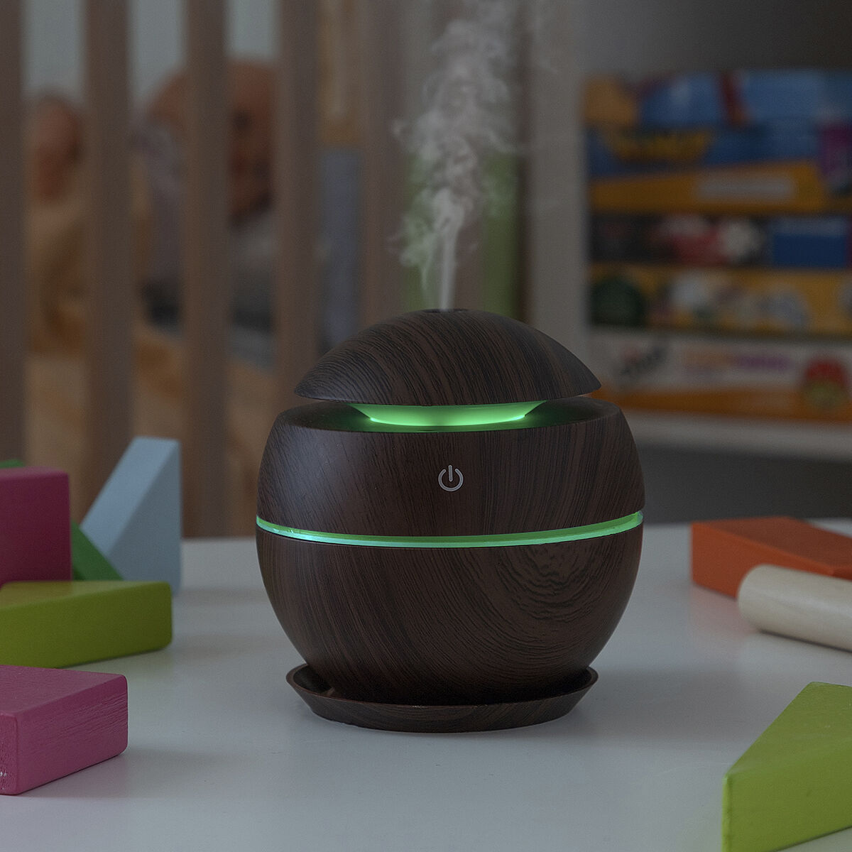 Mini Humidifier Scent Diffuser Dark Walnut InnovaGoods-6