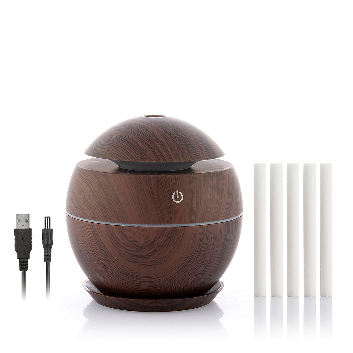 Mini Humidifier Scent Diffuser Dark Walnut InnovaGoods-2