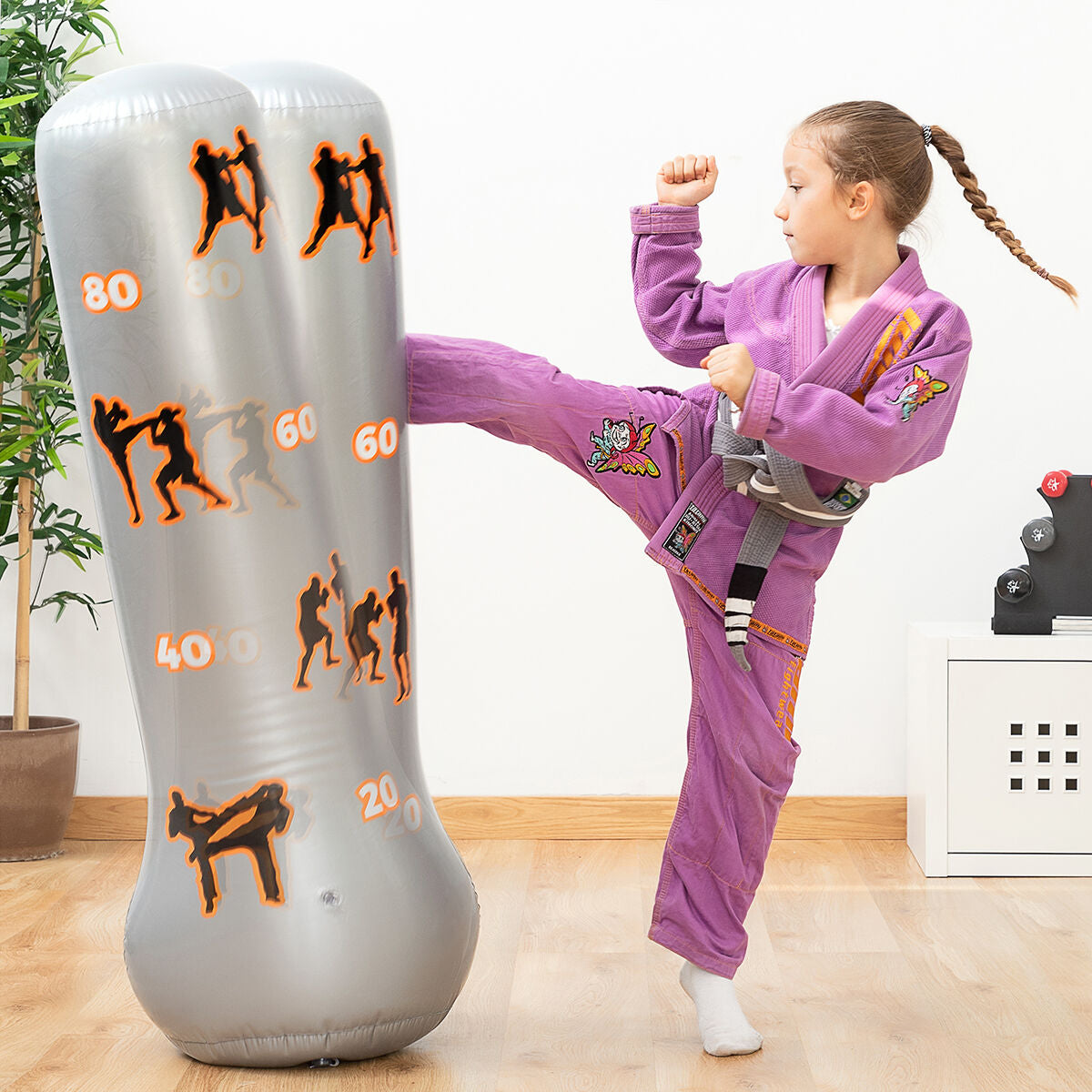 Children's Inflatable Boxing Punchbag with Stand InnovaGoods-0