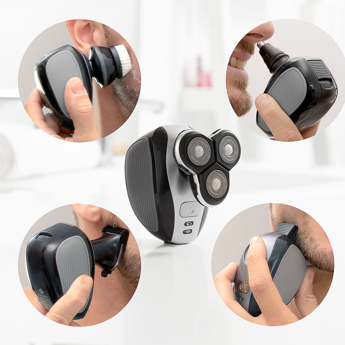 5 in 1 Rechargeable Ergonomic Multifunction Shaver Shavestyler InnovaGoods-12