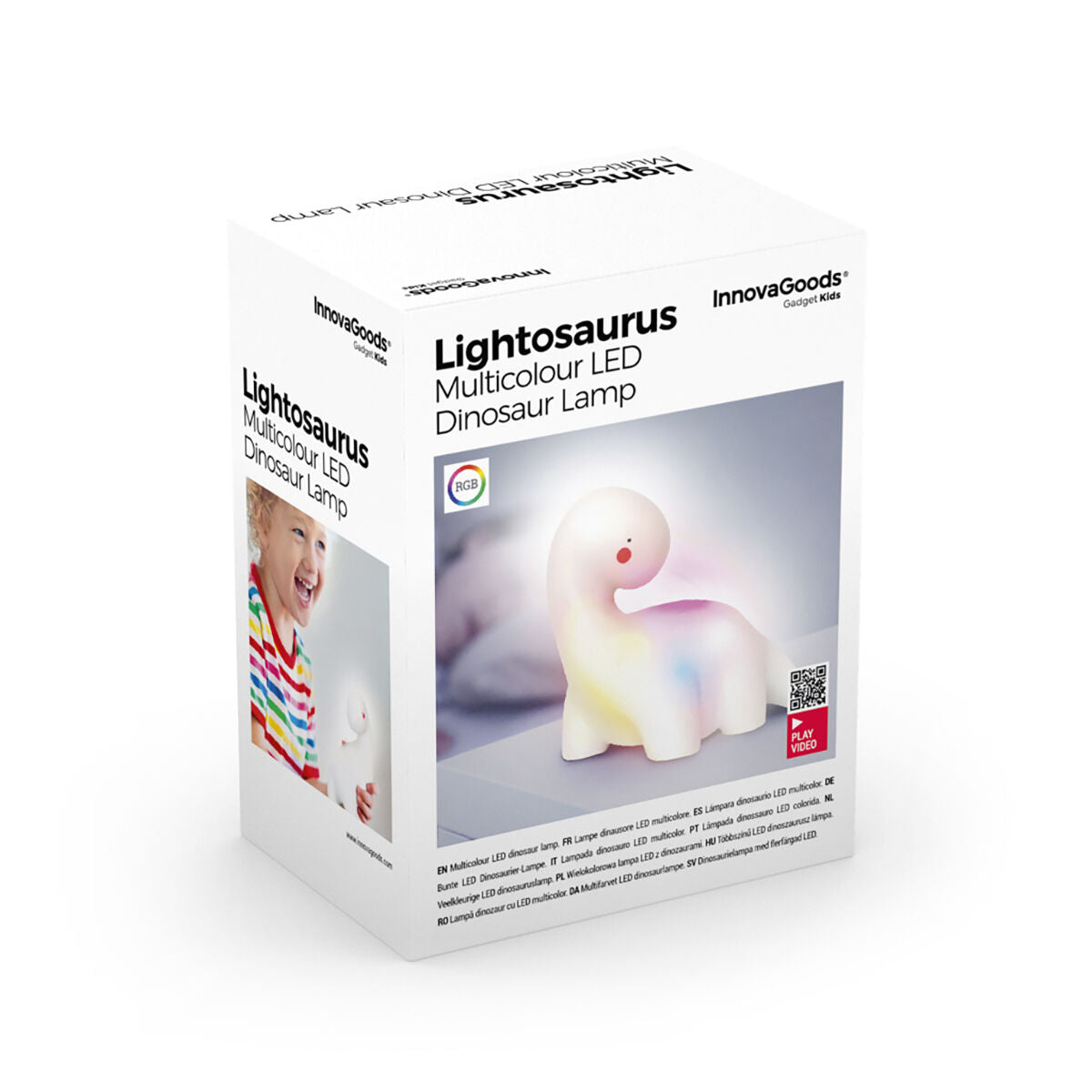 Dinosaur Multicolour LED Lamp Lightosaurus InnovaGoods-1