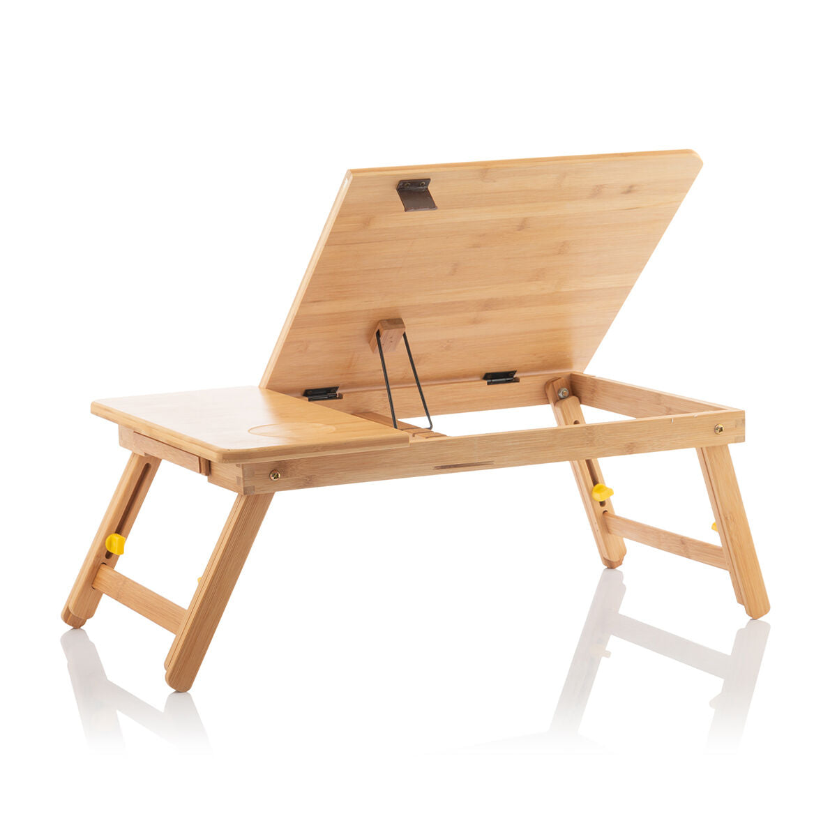 Bamboo Folding Side Table Lapwood InnovaGoods-5