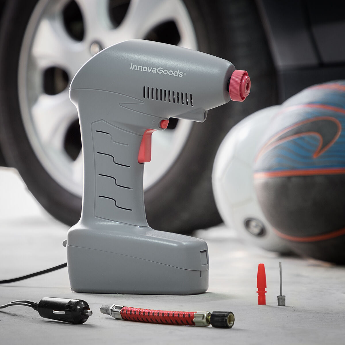 Portable Air Compressor with LED Light. Airpro+ InnovaGoods-4