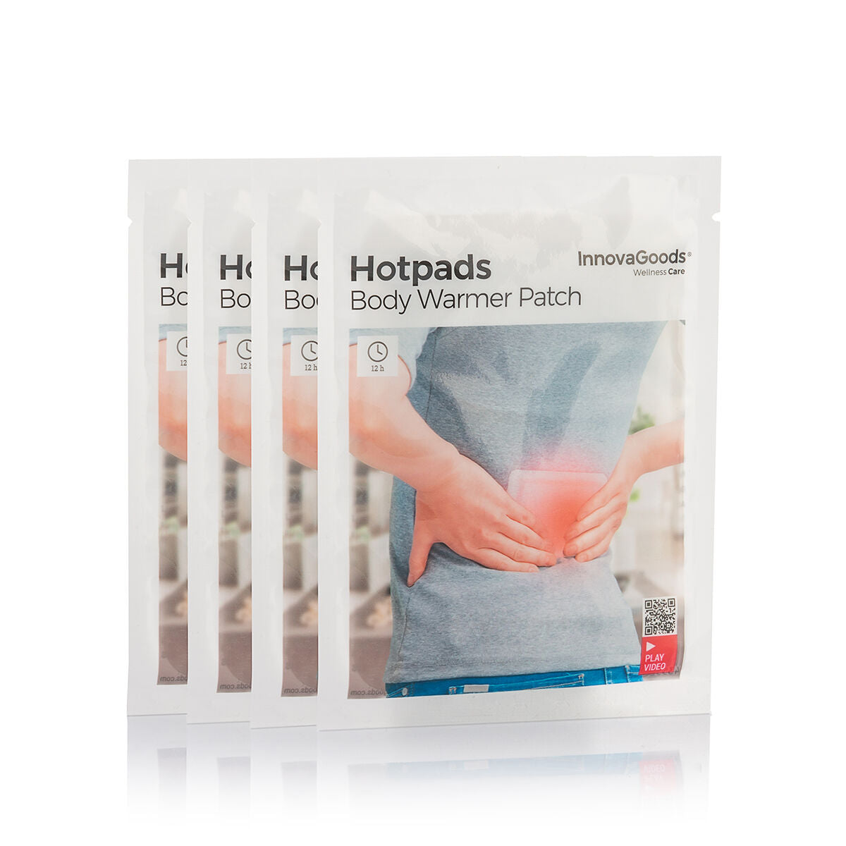 Adhesive Body Heat Patches Hotpads InnovaGoods (Pack of 4)-2