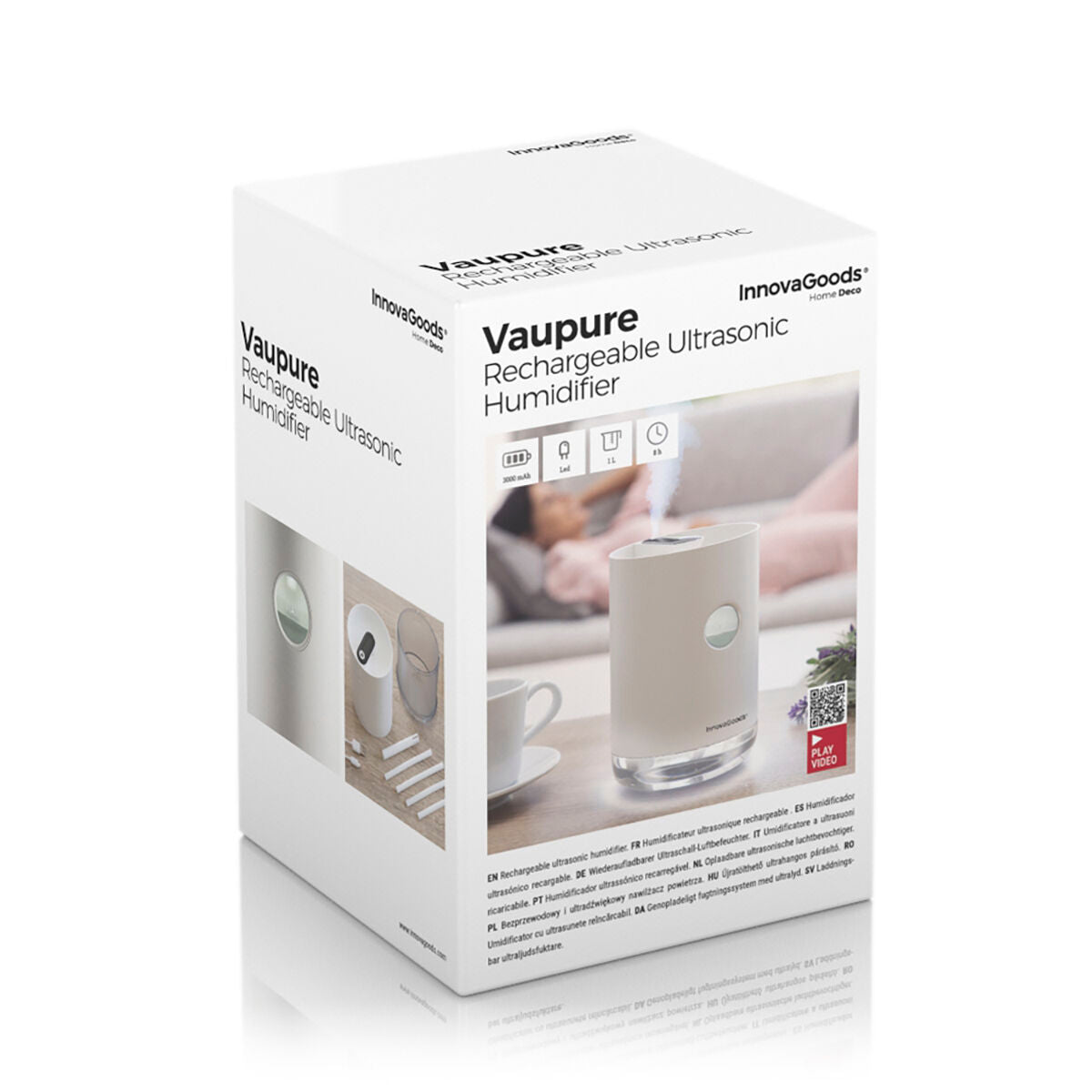 Rechargeable Ultrasonic Humidifier Vaupure InnovaGoods-1