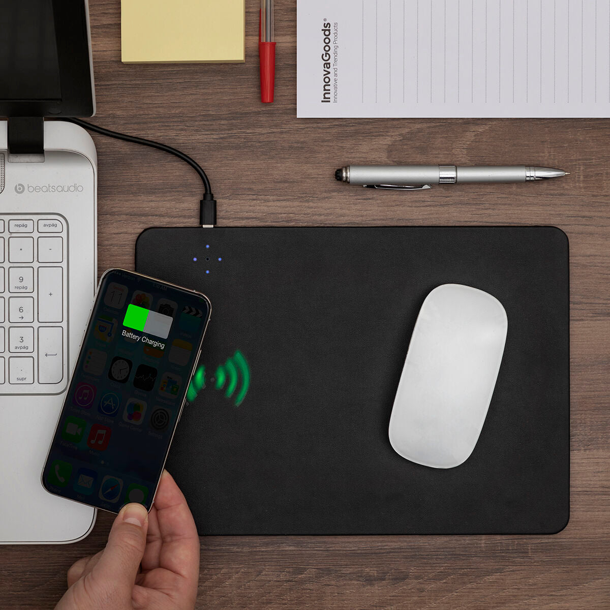 2-in-1 Mouse Mat with Wireless Charging Padwer InnovaGoods-0